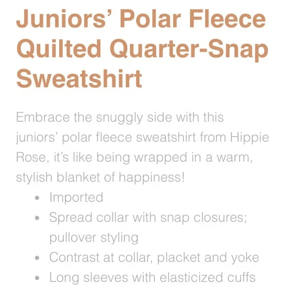 NWT Hippie Rose Quilted Pullover Small Black - Picture 2 of 10